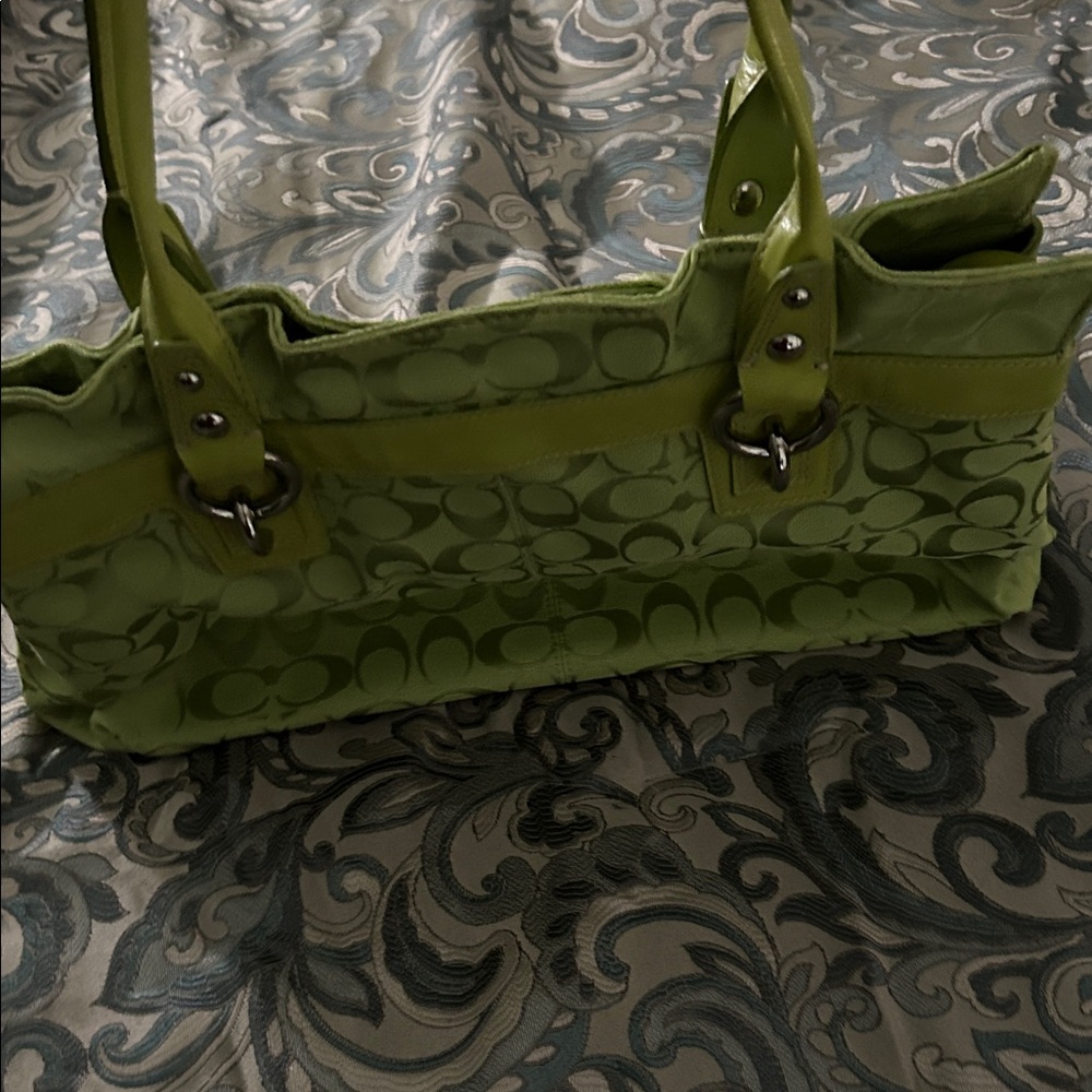 Coach Lime Green Shoulder Bag - Picture 2 of 4